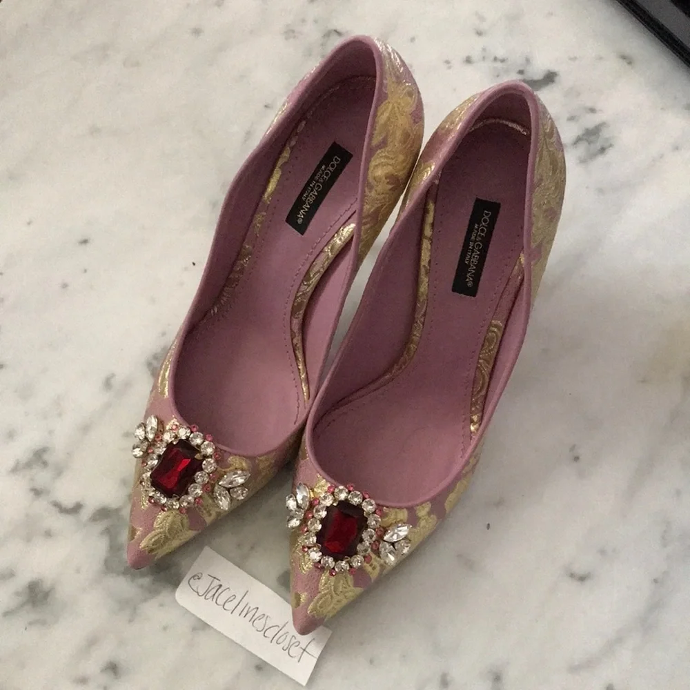 Dolce & Gabbana Purple Heels 37.5 - Picture 1 of 7